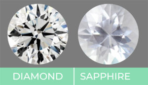 White sapphire and on sale diamond