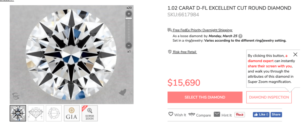 Average cost of 1 clearance carat diamond