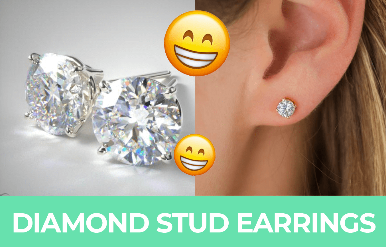 Diamond Stud Earrings Pair Earrings LEAFI 24 Brilliant VS G 0,22ct 14K 585er Gold 